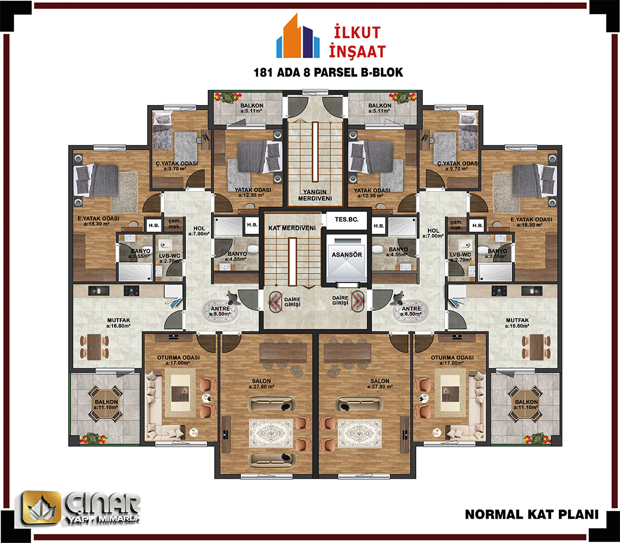 Göktürk Apartmanı Kat Planı Görsel 2